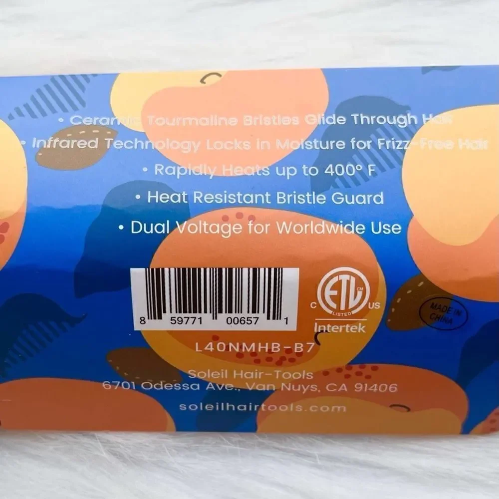 NIB Soleil Hair Mini Heat Straightening Brush‎